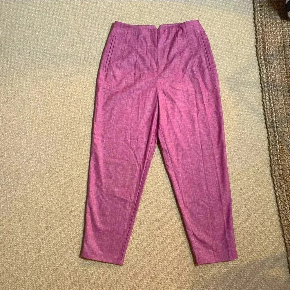 Worthington Straight Leg High Waisted Dress Pant in Pink Women’s 2